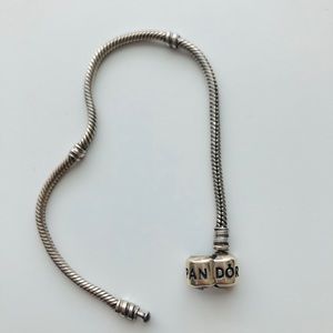Authentic 7.5” Pandora sterling silver bracelet